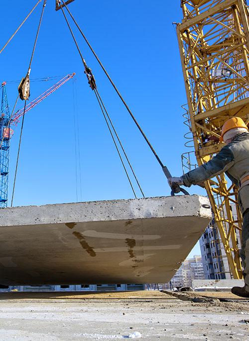 Maturity Men Lowering Concrete